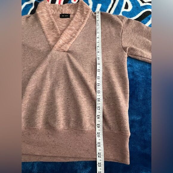 Monrow Neps Shawl Collar Pullover Sweatshirt - Picture 6 of 7